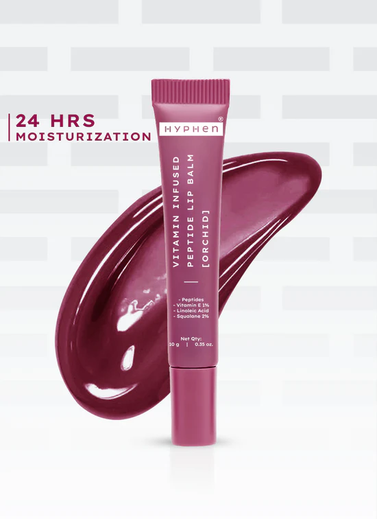 Vip orchid lip balm, 1% vit e & peptides- 10g Repairs Pigmented & Dry Lips with Mauve Tint