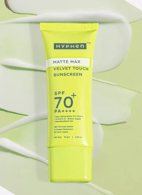 Matte max velvet touch sunscreen spf 70+ pa++++ Max Protection | 180 Minutes Sweat & Water Resistance