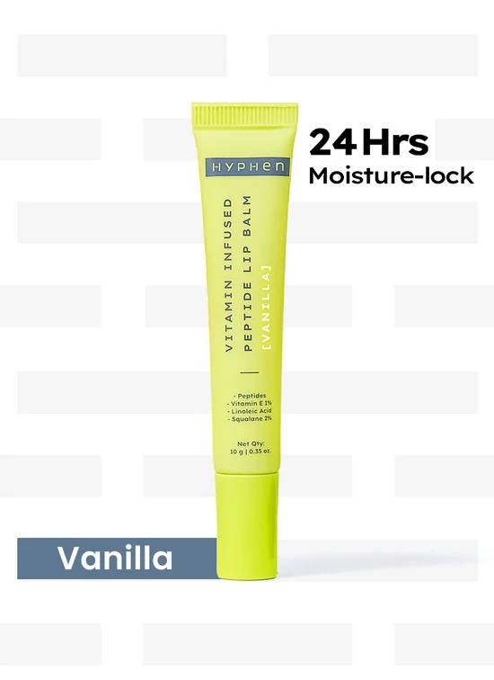 Vitamin infused peptide lip balm - vanilla 10g Repairs & Hydrates Dry Lips with 24Hrs Moisture Lock